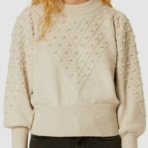 French Connection Cream Textured Sweater - Size Small
